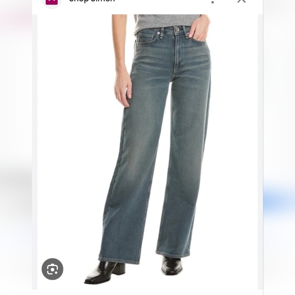 Rag & Bone Slate Blue Flare Jeans - Picture 1 of 6